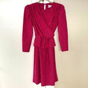 Vintage 80s peplum cocktail dress size 4